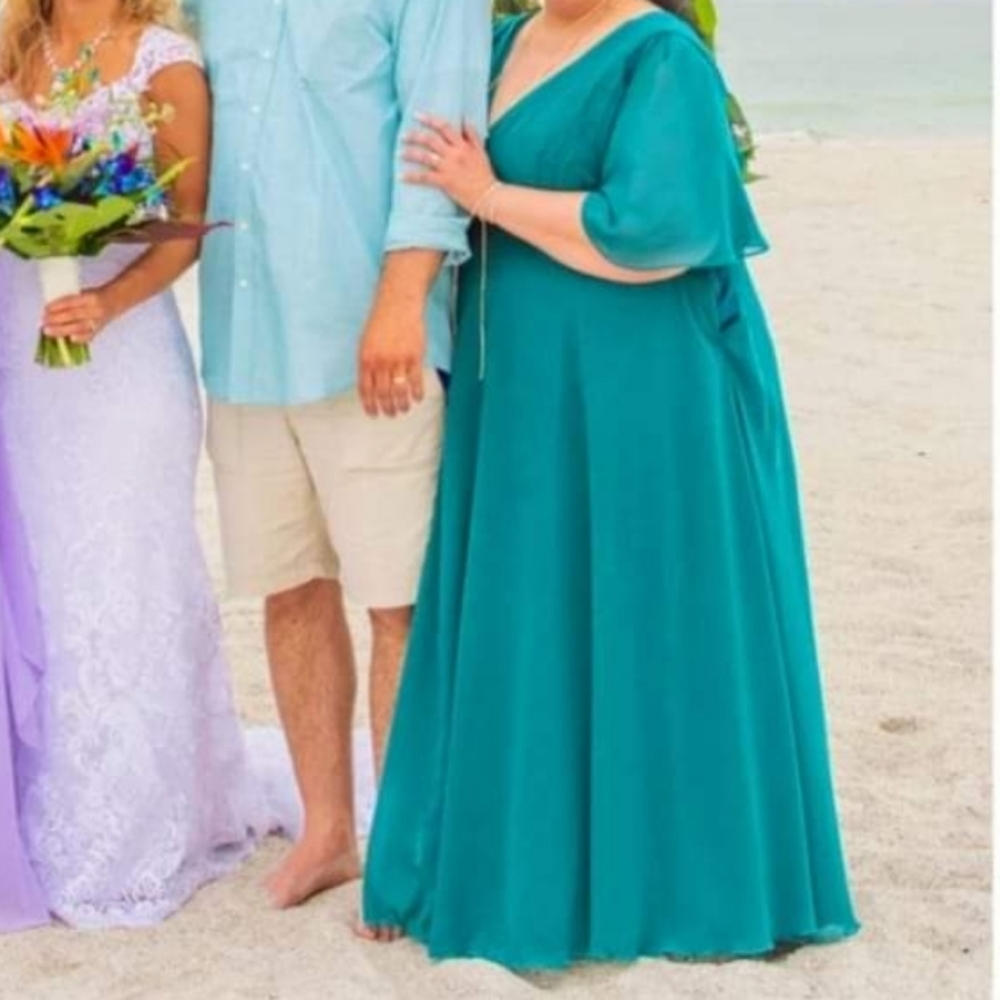 STUNNING Teal Formal Dress